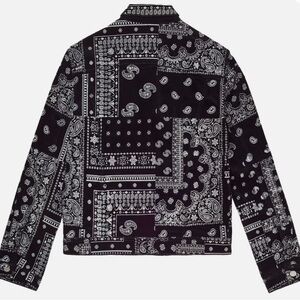 Purple-brand Print Corduroy Trucker Mens Style